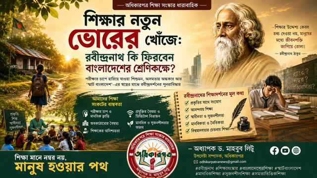 শিক্ষার নতুন ভোরের খোঁজে: বাংলাদেশের শ্রেণিকক্ষে কি আবার ফিরবেন রবীন্দ্রনাথ?